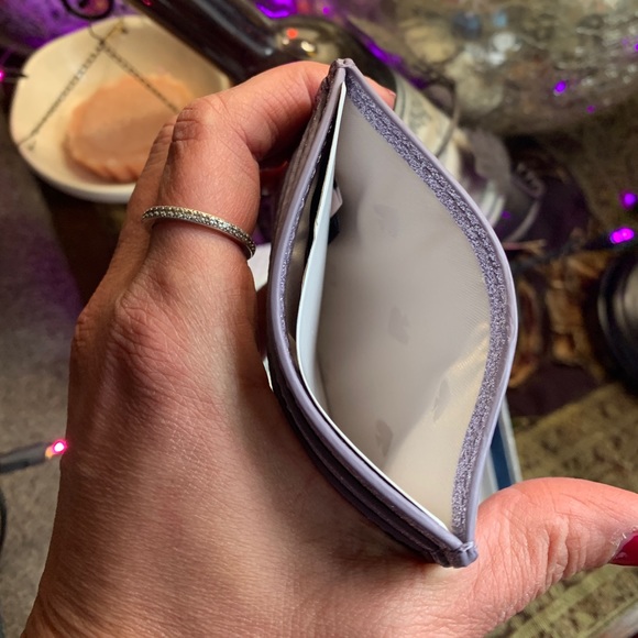 Authentic Kate Spade smooth glitter leather card case in box - Picture 4 of 8